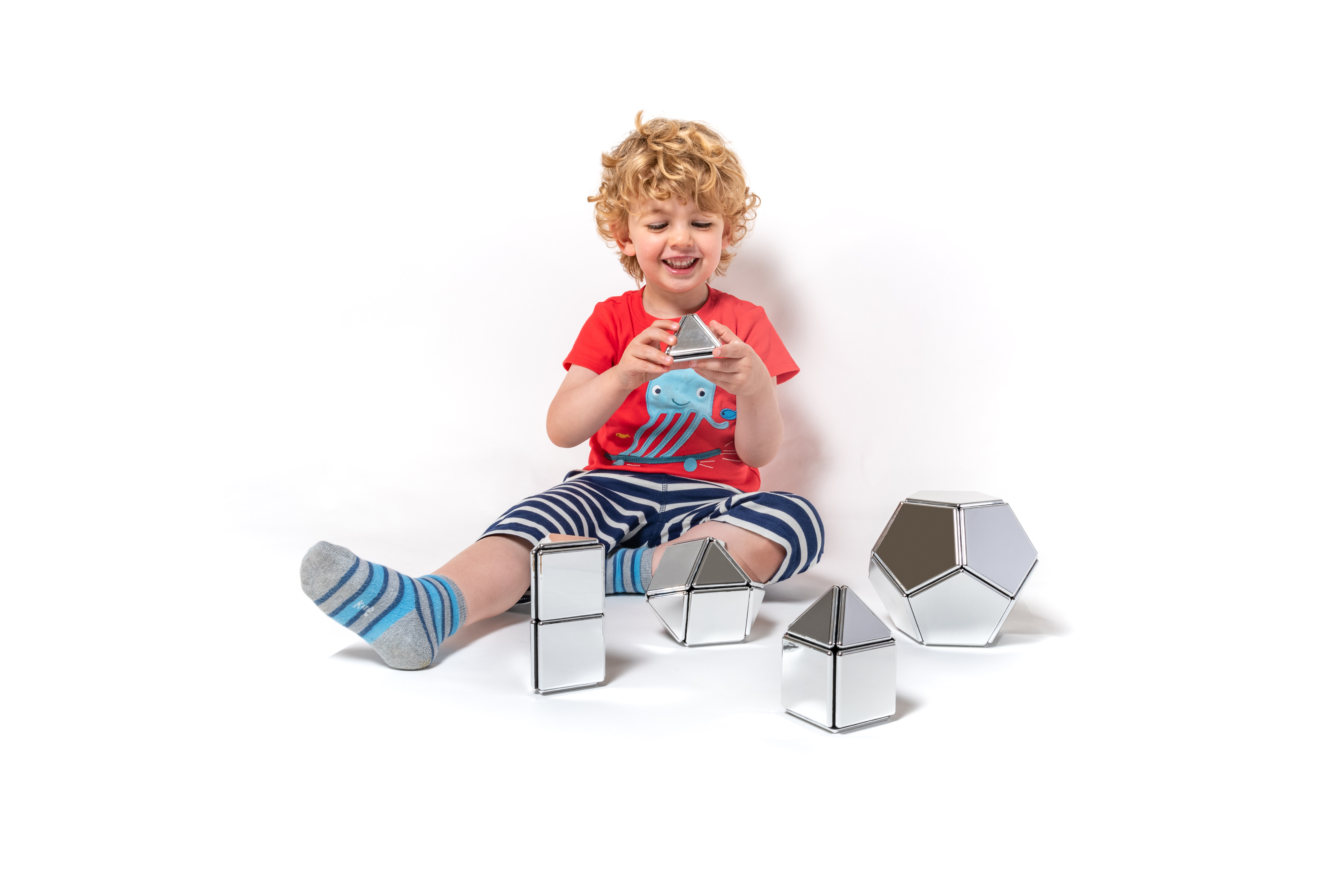Mirrored Magnetic Polydron Set 48pcs